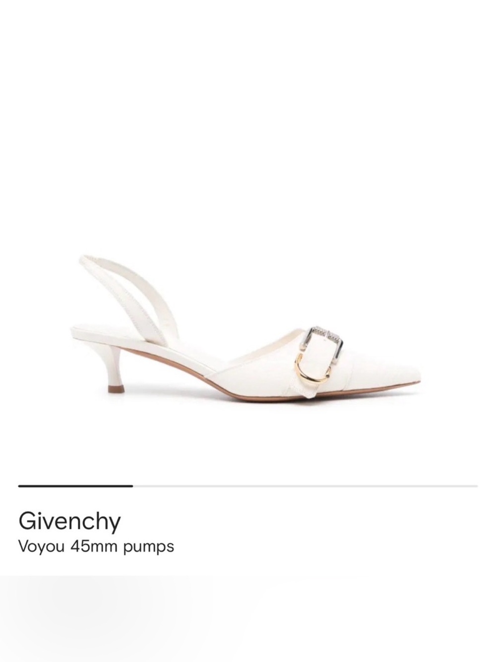 Givenchy Voyou White Croc Embossed Slingback Pumps